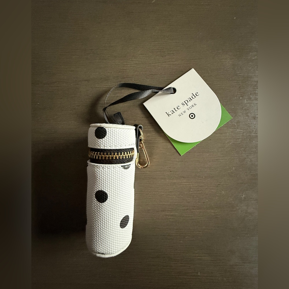 Kate Spade / Target White Polka Dot Lipstick Keychain